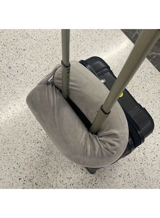 Gray Adjustable Bendable Roll Pillow Light Flexible Travel Neck Pillow for Airplane Car Train - Image 5